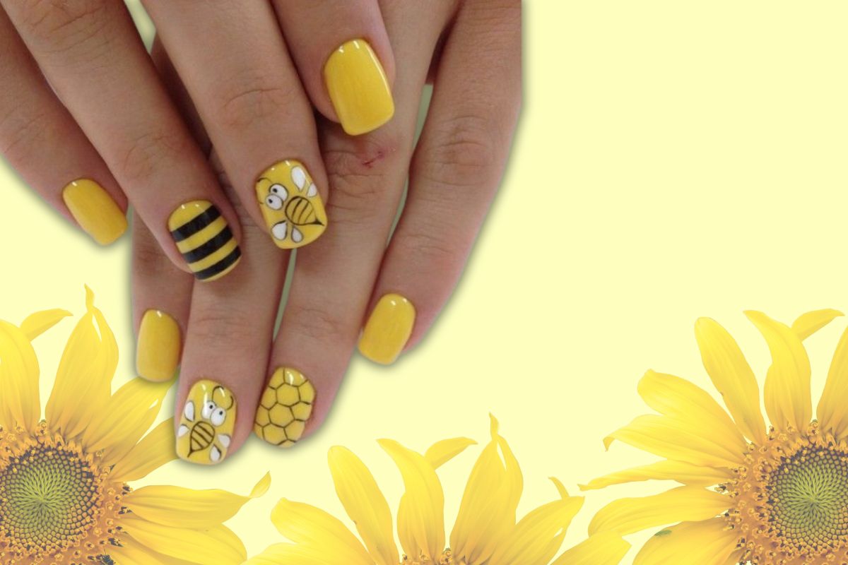 Bee-Inspired Nail Art